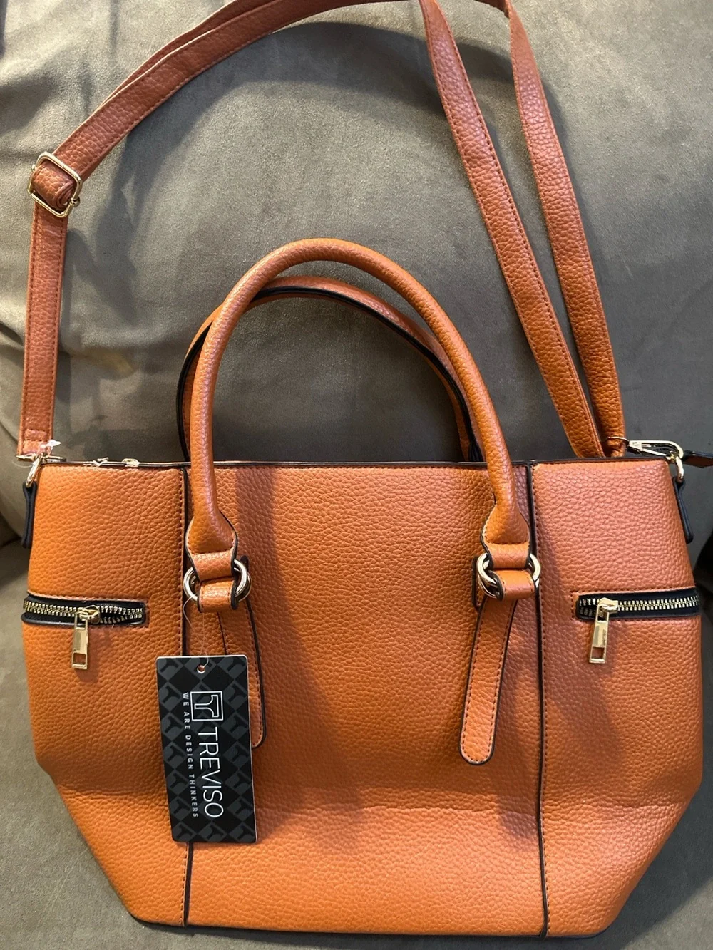 NEW Treviso faux leather bag purse satchel READ DESCRIP